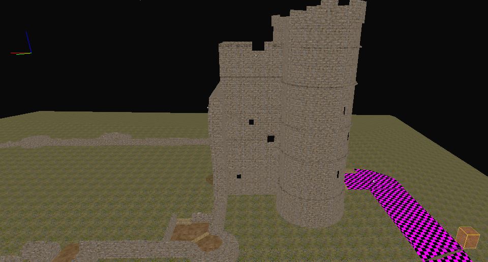 Version 1 render, showing the twin gate towers