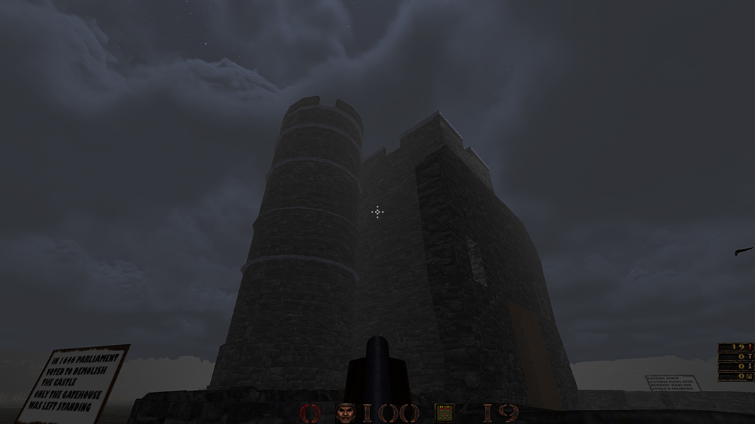 Version 1 render, showing the twin gate towers